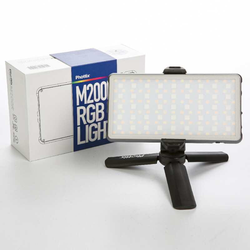 Phottix 81419 M200R RGB Light светодиодная панель с аккумулятором и мини-штативом