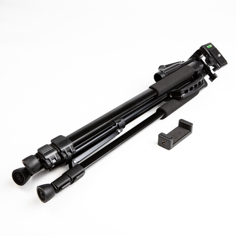 П-Фото 3366 черный штатив 157 см с креплением для смартфона