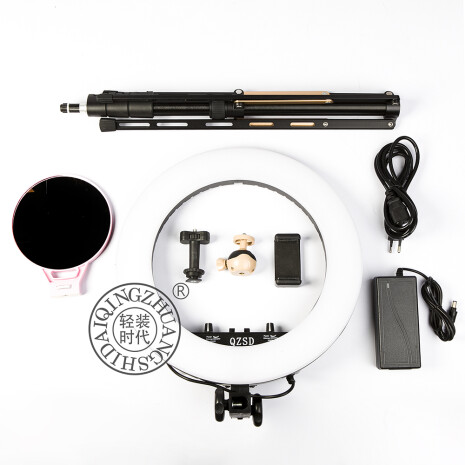 QZSD Q14+186 KIT BLACK кольцевой свет со стойкой черный