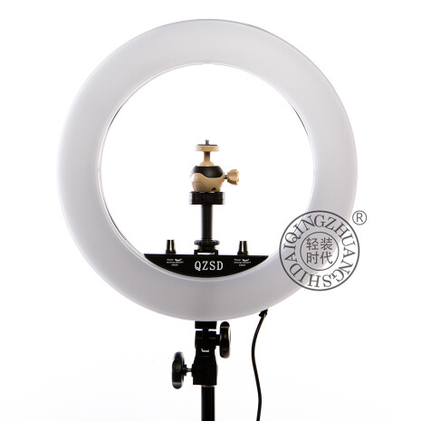 QZSD Q14+186 KIT BLACK кольцевой свет со стойкой черный