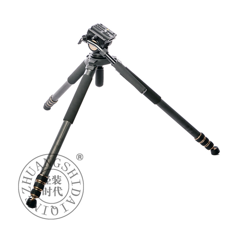 QZSD Q680AC черный карбоновый штатив с видеоголовой и нагрузкой до 15 кг для видеокамеры