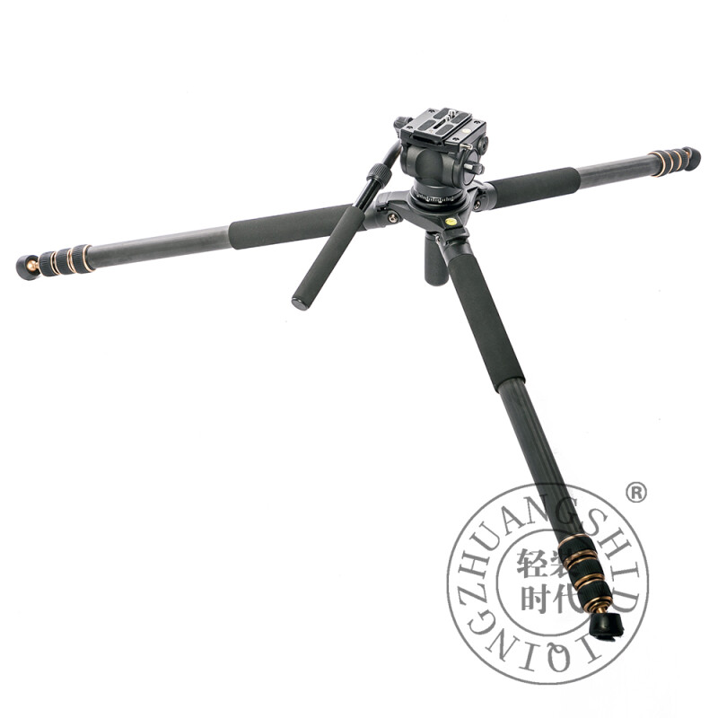 QZSD Q680AC черный карбоновый штатив с видеоголовой и нагрузкой до 15 кг для видеокамеры